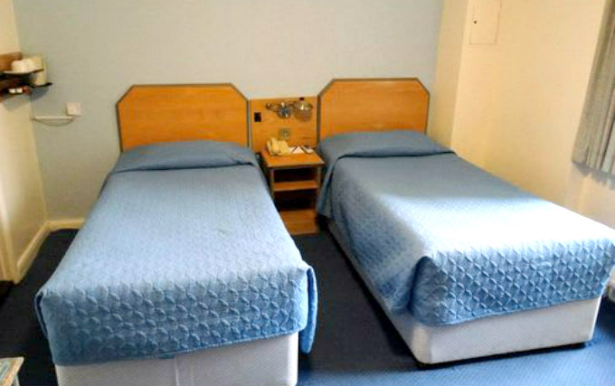 A typical twin room at Norfolk Plaza Hotel