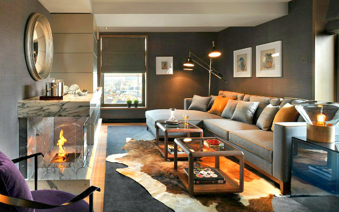 The lounge room at The Hari London