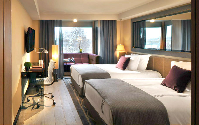 A twin room at The Hari London