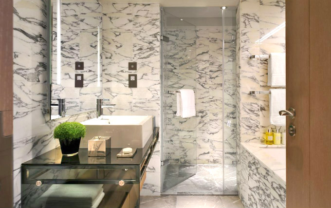 A typical shower system at The Hari London