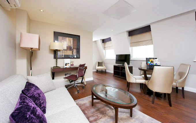 A typical room at Fraser Suites Queens Gate