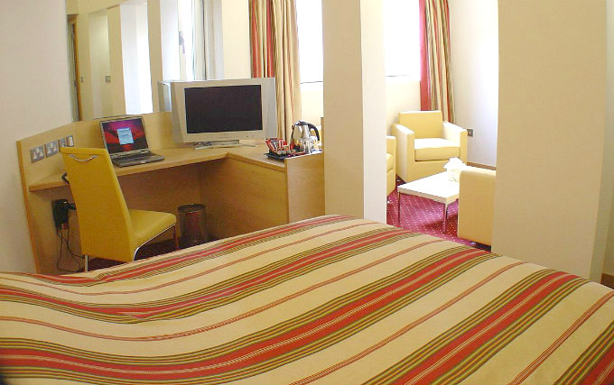 A comfortable double room at St Giles Hotel London