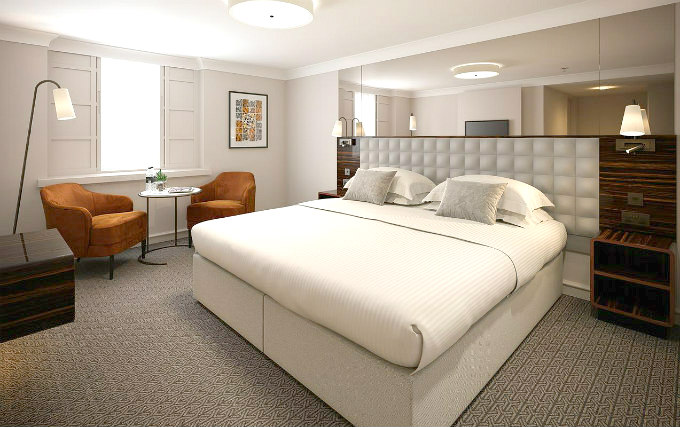 A comfortable double room at Strand Palace Hotel