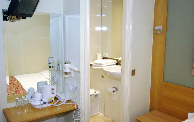 A typical bathroom at Westbury Kensington Hotel