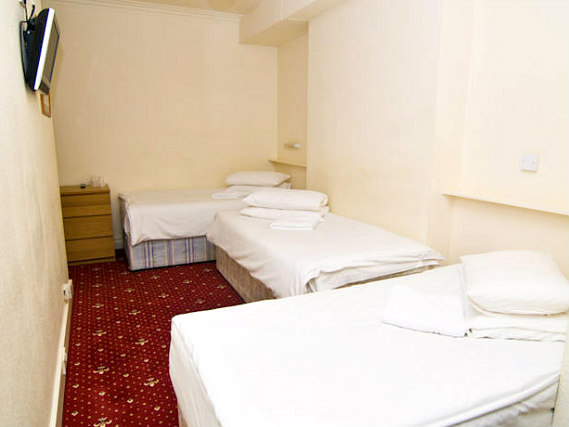 Quad rooms at Five Kings Hotel are the ideal choice for groups of friends or families