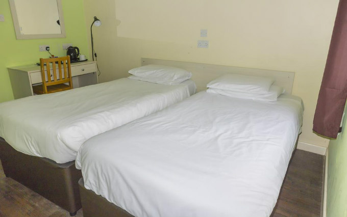 A typical twin room at Restover Lodge Hotel Doncaster