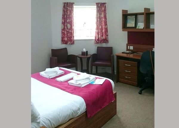 A double room at Durham Castle
