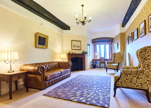 Seating area at Durham Castle