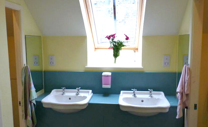 A shared bathroom