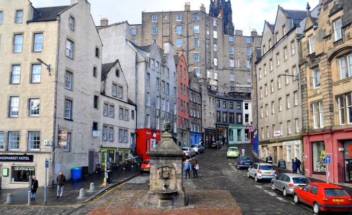 An exterior view of Riego Street