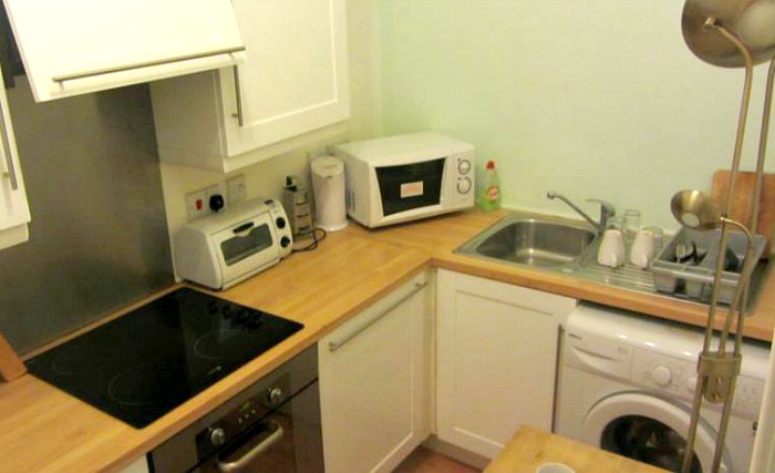 Save even more money by preparing your own food in the self-catering kitchen