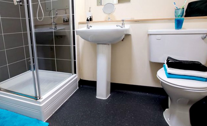 Relax in the private bathroom in your room