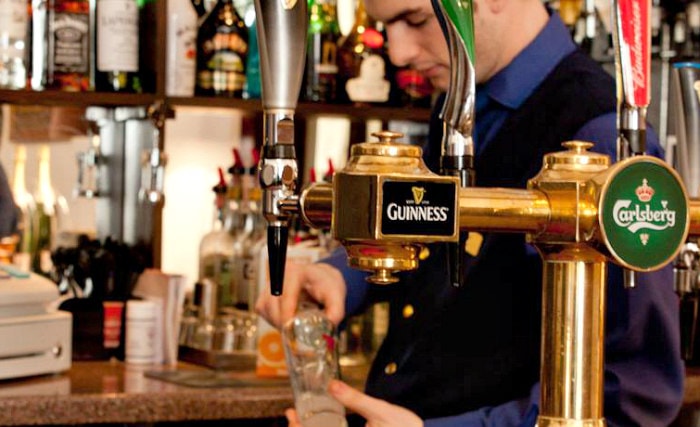 After a busy day, relax with a drink in the bar