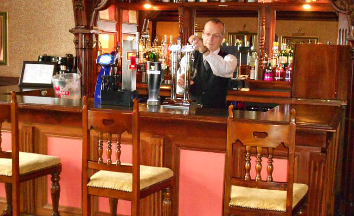 After a busy day, relax with a drink in the bar