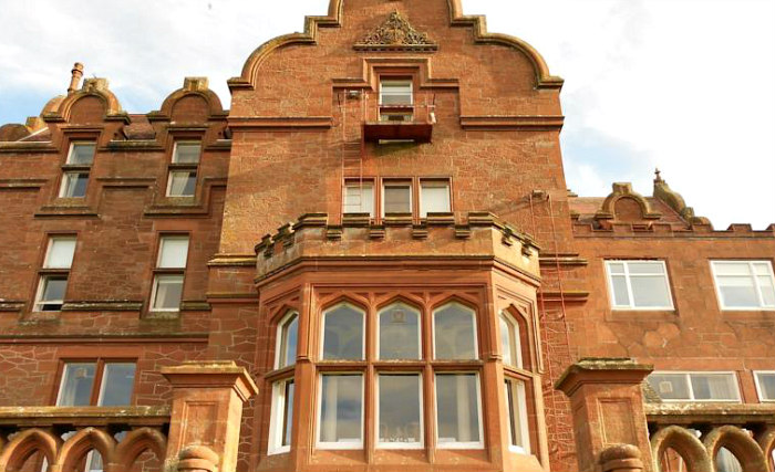 The exterior of Adamton Country House Hotel