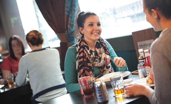 A place to eat at Euro Hostel Glasgow