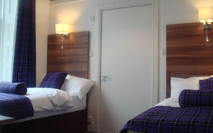 A twin room at Lomond Hotel Glasgow