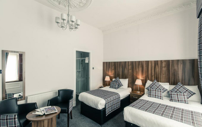 A typical triple room at Argyll Guest House