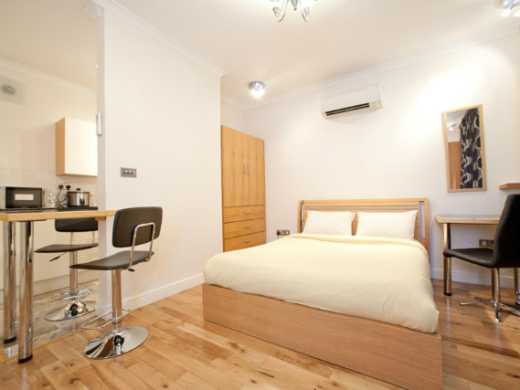 A double room at Milestone Apartments