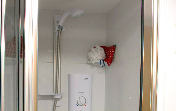 A typical shower system at Middle Mill (Halls of Residence)