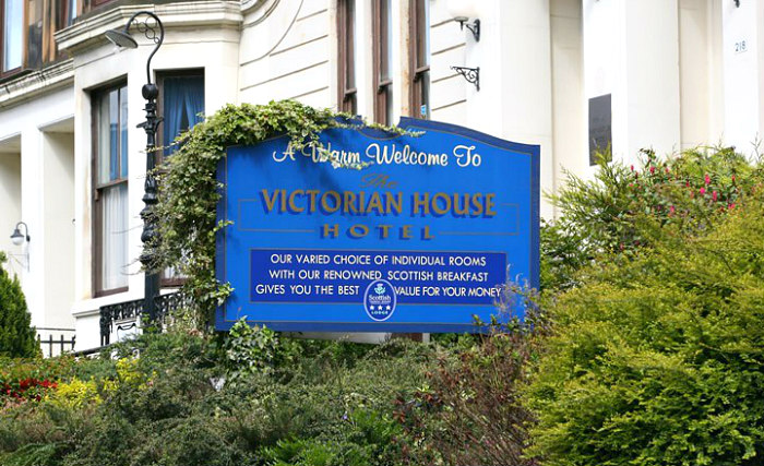 The exterior of Victorian House Hotel