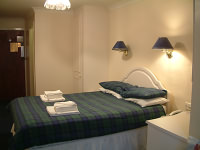 A typical double ensuite room at Charing Cross Hotel, Glasgow
