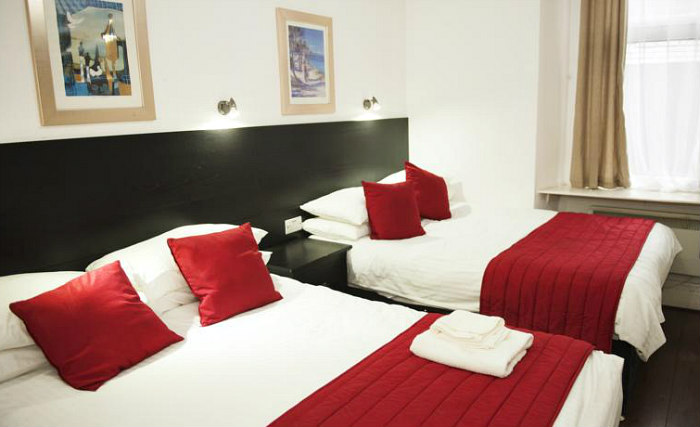 Quad rooms at Charing Cross Hotel are the ideal choice for groups of friends or families