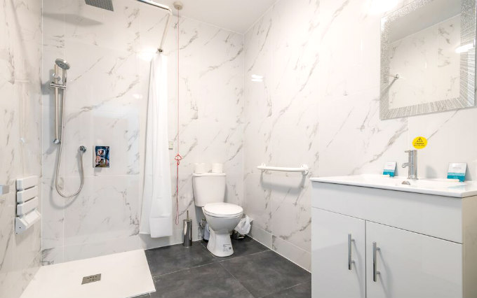 A typical bathroom at Peterborough by Verve