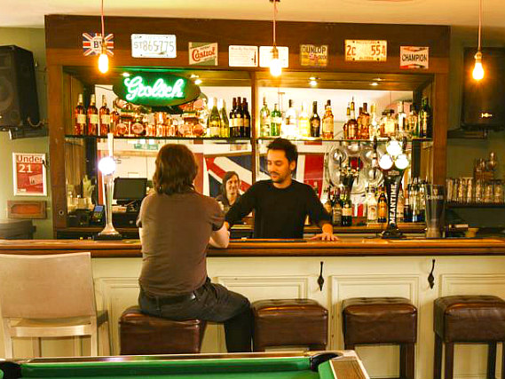 After a busy day, relax with a drink in the bar