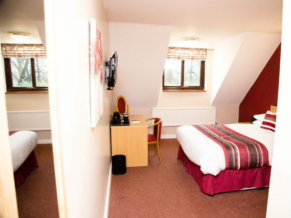 Enjoy a hot drink thanks to the tea/coffee making facilities in your room