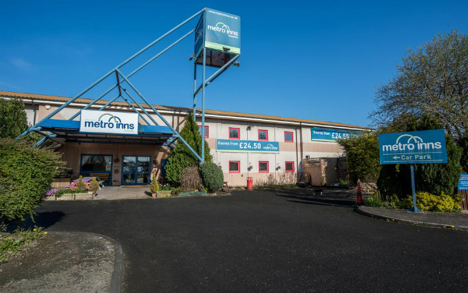 The exterior of Metro Inns Teesside