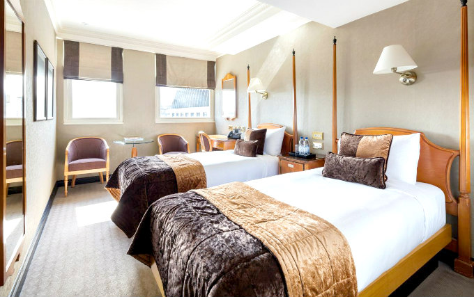 A twin room at Radisson Blu Edwardian Hampshire