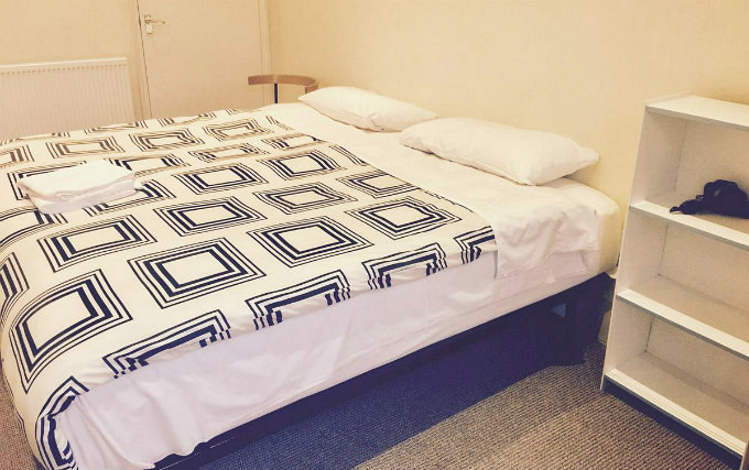 A comfortable double room at Andrews House Hotel