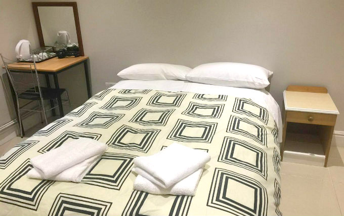 A typical double room at Andrews House Hotel