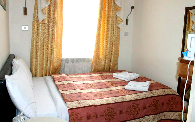 A typical double room at Apollo Hotel London