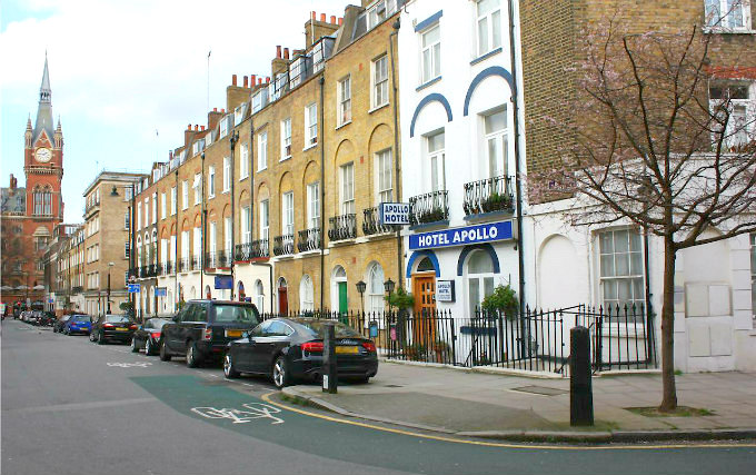 The exterior of Apollo Hotel London
