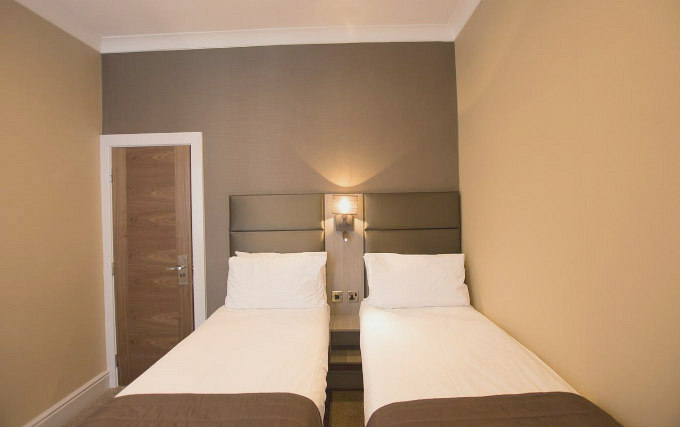 A twin room at Brunel Hotel