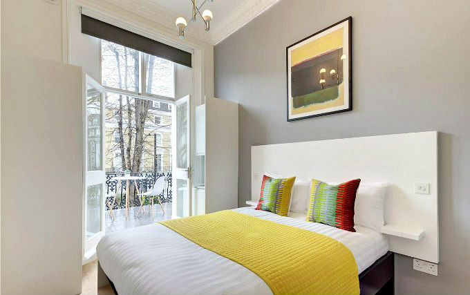 A double room at Monocrown London Studios