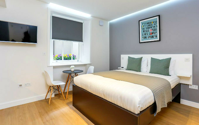 A double room at Monocrown London Studios