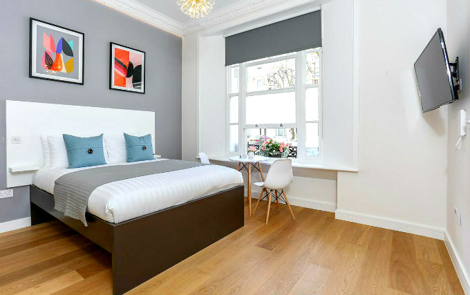 A typical double room at Monocrown London Studios