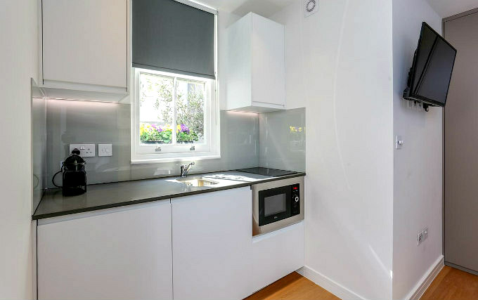 kitchen at Monocrown London Studios