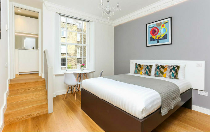 A typical double room at Monocrown London Studios