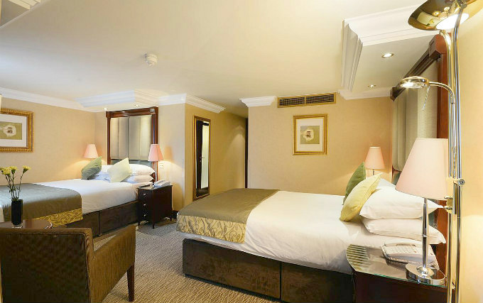 A typical quad room at Royal Sussex Hotel