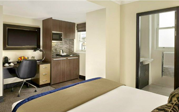 A double room at Royal Court Apartments