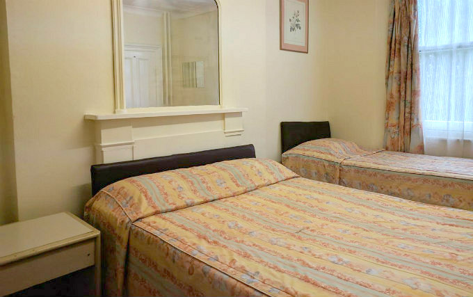 A typical triple room at Continental Hotel London