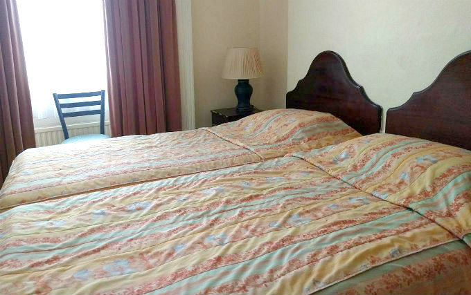 A twin room at Continental Hotel London