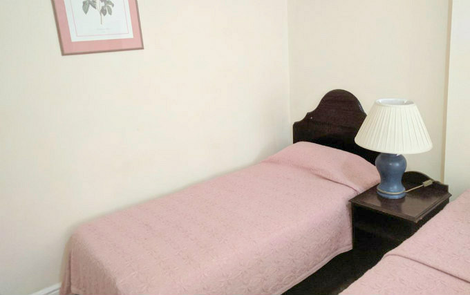 A twin room at Continental Hotel London