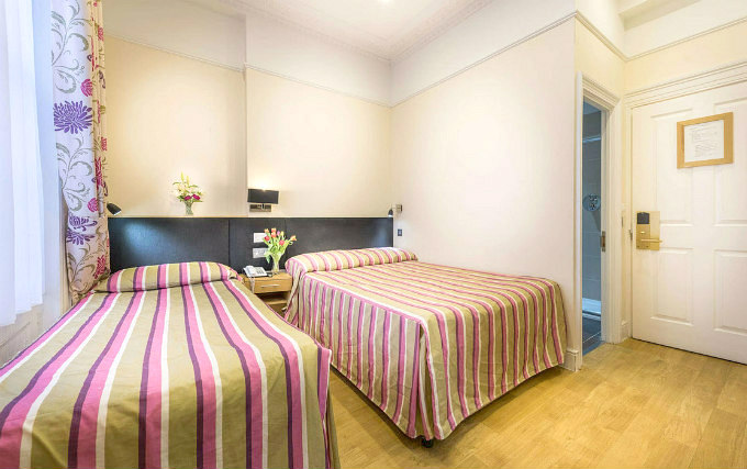 Quad room at The Athena Hotel