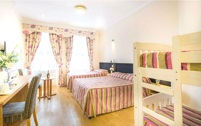 Dorm room at The Athena Hotel