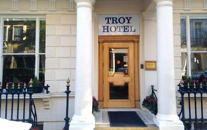 The exterior of Troy Hotel London